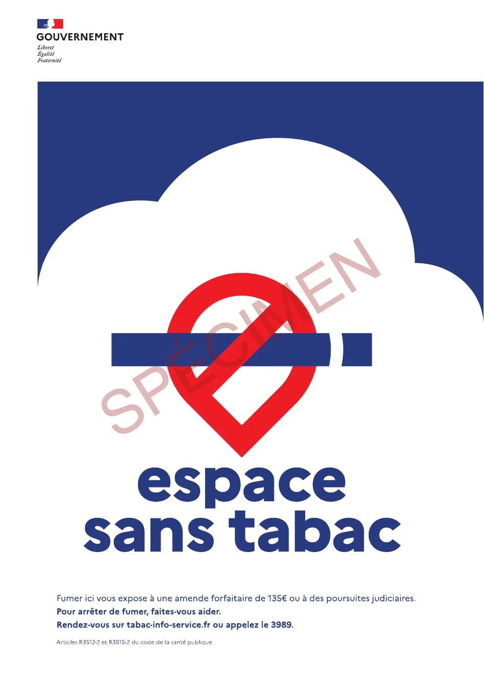 Première page du PDF livré : Interdiction de fumer et vapoter, aperçu filigrané
